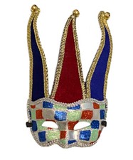 Masquerade Mask Silver Gold Carnival Venetian Jester Mask Mardi Gras Party Mask