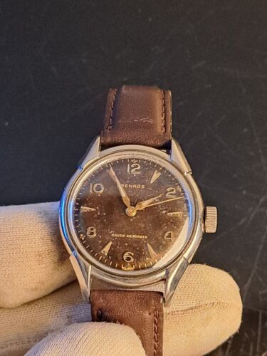Vintage Benrus Tropical Dial Stainless Watch Keeps Accurate time