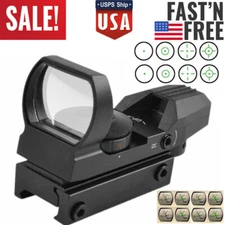 Red Green Dot Sight Reflex Holographic Scope Tactical Rifle 20mm Rails Mount USA