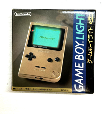186000 現状品 Nintendo 任天堂 ニンテンドウ 箱付き GAMEBOY Light ゲームボーイライト MGB-101  ゴールド [1000025366814] Original Nintendo GAME BOY Light Console GOLD Region Free CIB RARE