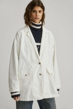 NWT Anthropologie Pilcro Washed Corduroy Blazer Cream M L