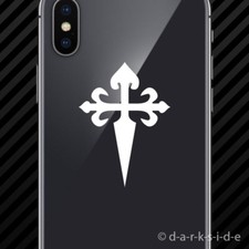 (2x) St. James Santiago Cell Phone Sticker Mobile maltese cross