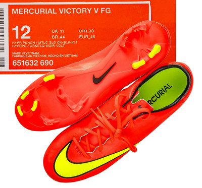 Nike Mens Mercurial Victory V FG 651632 690 Red Yellow Soccer Cleats Hyper Punch