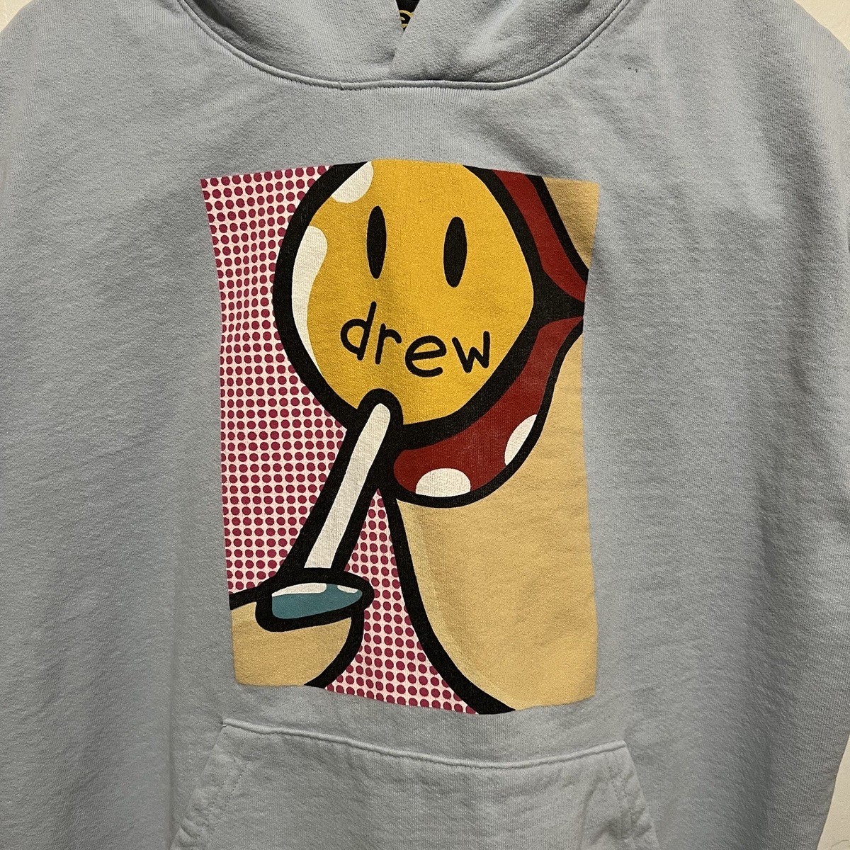 Drew House Mens Medium Candy Lollipop Hoodie Light Blue Justin  
