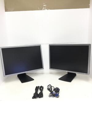 4x HP E241I Hstnd-3931-W 24'' LCD Color Monitor w/Base VGA+Power Cable WORKING