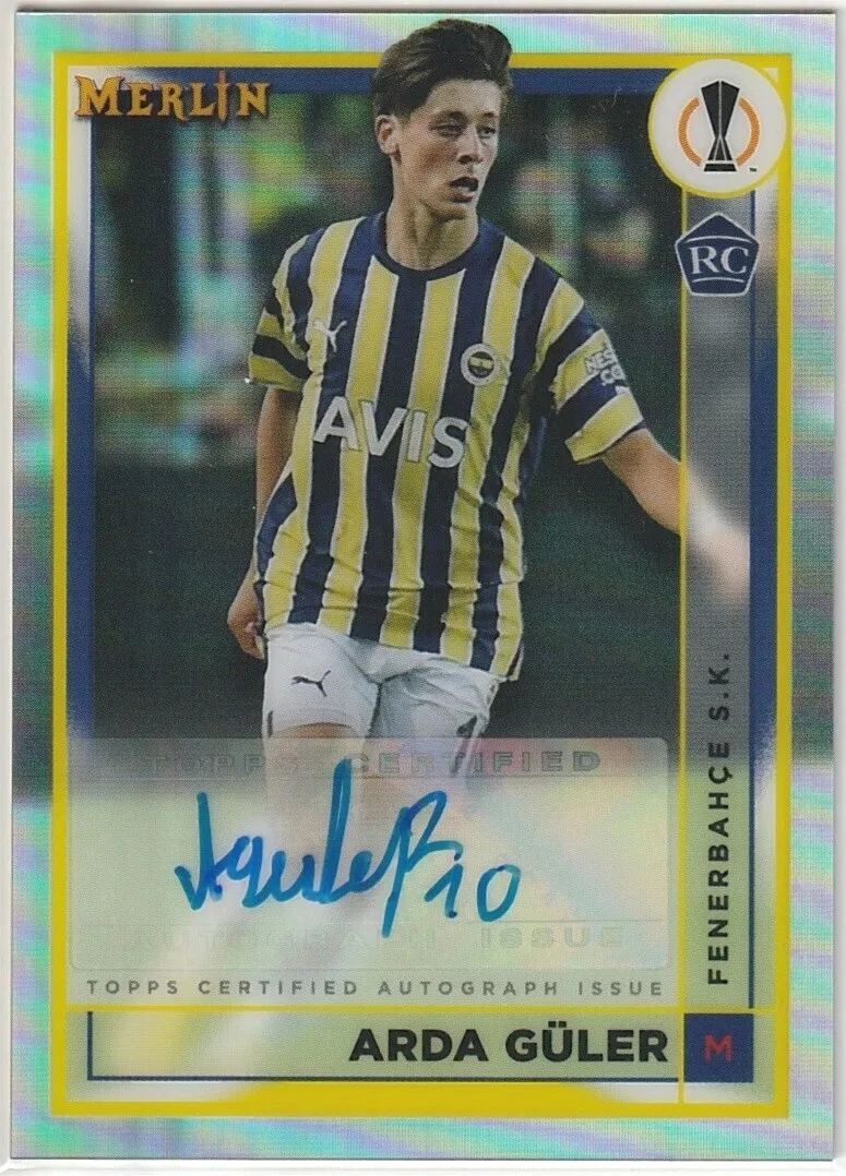 2022-23 Topps Merlin Chrome Arda Guler AUTO RC