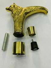 Solid Brass Working ware Wolf Saga Designer head Handle for Walking Stick Cane