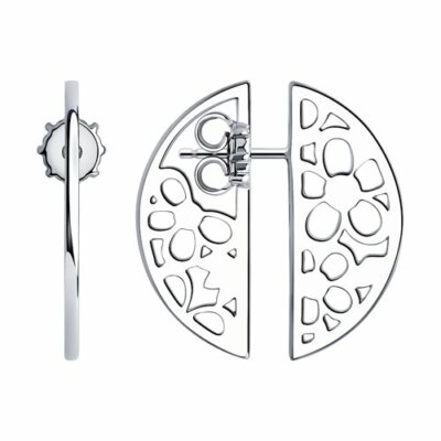 Damen Ohrringe 925 Sterling Silber Ohrhänger Rhodiniert Sokolov 03288