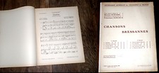 1er recueil de 5 chansons bressannes partition piano chant harmonisat. Darcieux