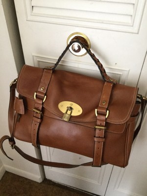 soft brown leather handbag