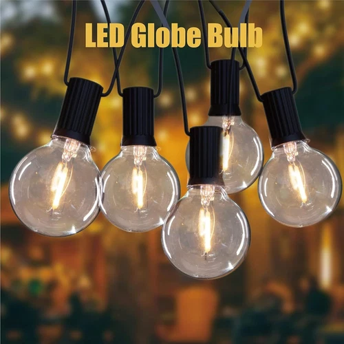 25 Pack G40 LED Globe Replacement Bulbs Warm White C7 E12 Base Patio Light Bulb - Picture 5 of 22