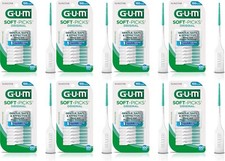 GUM - 6324A Soft-Picks Original Dental Picks, 100 Count Each Pack of 8