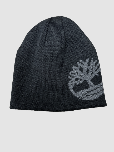 Reversible Logo Jacquard Beanie Black 