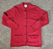 Vtg Field Manor Cardigan Sweater 100% MERINO WOOL Women's S