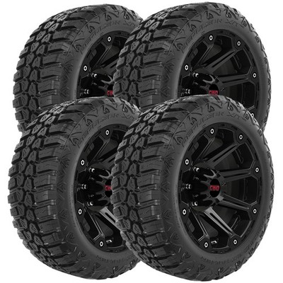 (QTY 4) 35x12.50R22LT RBP Repulsor X/T RX 117Q LRE Black Wall Tires
