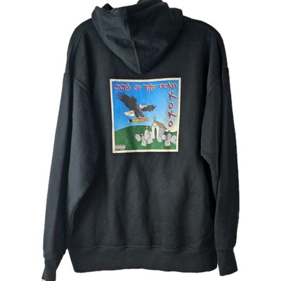 Jon Lauren It's Lit Eagle Graphic Print Men's Hoodie L LS Sweatshirt Black