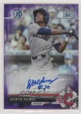 2017 Bowman Draft Chrome Pick Purple Refractor 182/250 Quentin Holmes Auto qm6