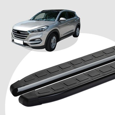 Trittbretter passend für Hyundai Tucson ab 08/2004-11/2010 (Model: DOLU, Farbe: 