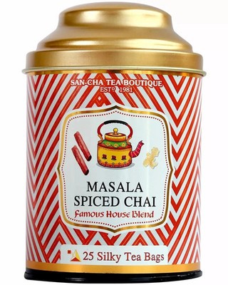 Sancha Tea Boutique, Masala Chai Tea Bags, 25, Free Shipping World Wide