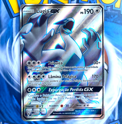 Pokemon Lugia GX Full Art Holo Card 207/214 #207 -Lost Thunder