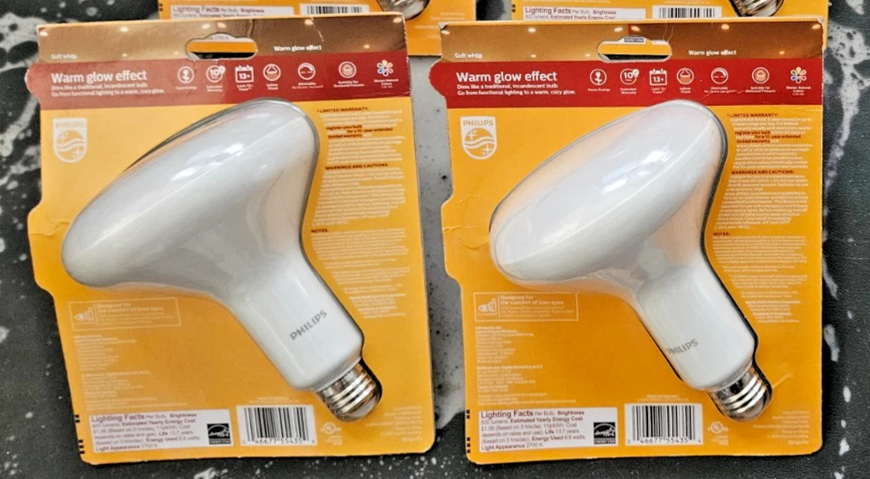 PHILIPS LED Frosted Dimmable Warm Glow Effect BR40 Light Bulb 2 Pack - Image 2 of 2