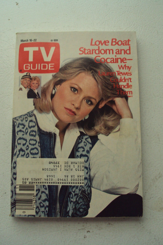TV Guide magazine, 1985, Lauren Tewes  (Julie) , Love Boat, Stardom and Cocaine