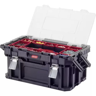 KETER CONNECT CANTILEVER TOOLBOX - BLACK/RED