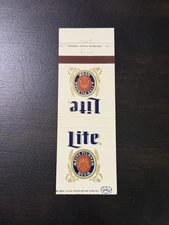 Miller Lite Beer Vintage Matchbook Cover 339