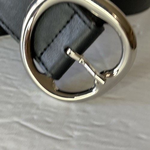 EUC Steve Madden Men’s Faux Leather Belt Silver Tone Buckle Size XL Work Wear - Picture 4 of 12