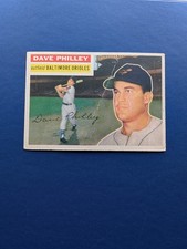 1956 Topps - Dave Philley Gray Back #222 - GOOD