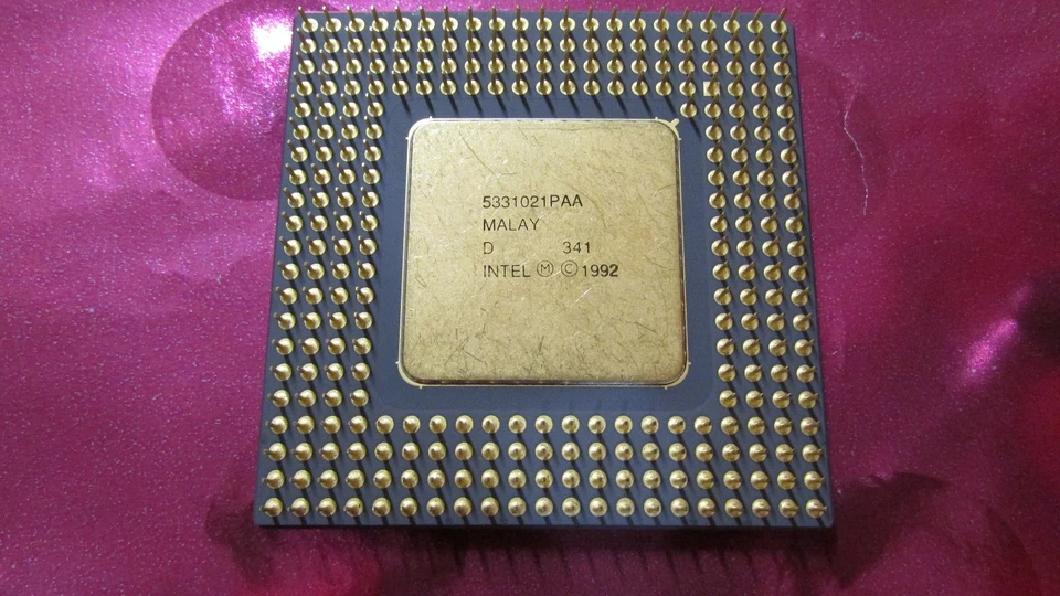 Rare Intel Pentium A80501-60 SX753 FDIV-BUG CPU/Processor Gold Bottom/Pins Sokt4 - Image 4 of 4