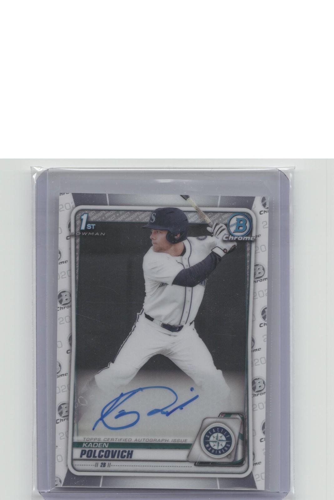 2020 Bowman Draft #CDA-RH Kaden Polcovich Chrome Draft Pick Autographs B25R3C70