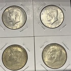 Lot of 4 Kennedy U.S. 40% Silver Half Dollars - 1966,67 & 69D