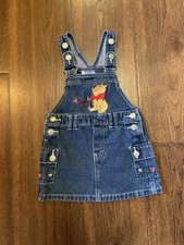 Vintage Winnie The Pooh Kids Overall Dress 2T