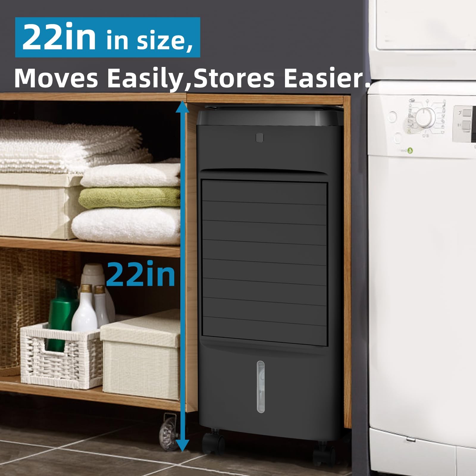 NOMEY Evaporative Air Cooler 3-IN-1 Air Conditioner Portable for Room w/ 4 Modes