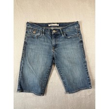 Old Navy Vintage Denim Bermuda Shorts Mid Rise Blue Size 8
