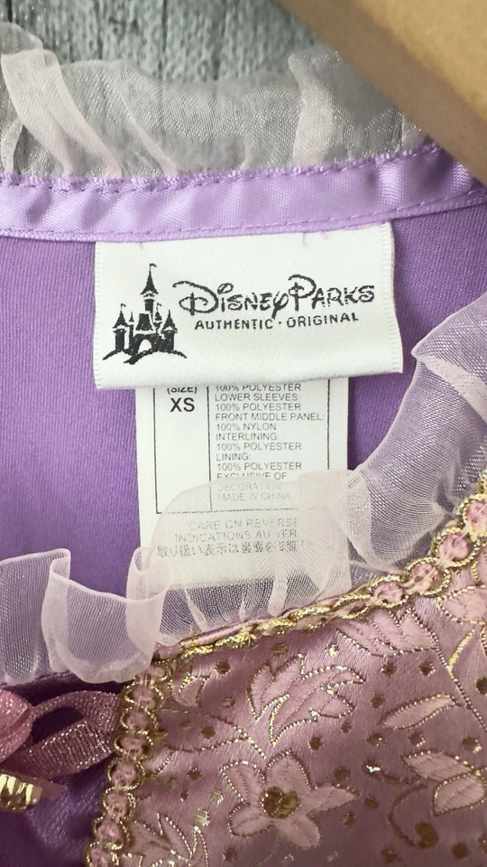 Authentic Disney Parks Princess Rapunzel Tangled Costume Dress, Purple/Pink, XS - Image 4 of 4