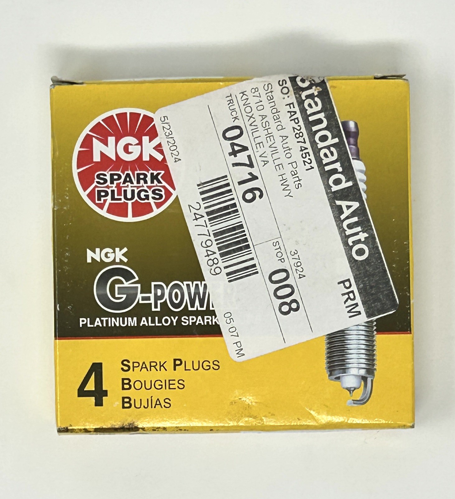 NGK G-Power Spark Plug LFR6CGP 1483 for Hyundai Mitsubishi Subaru - 4 Pack NIB