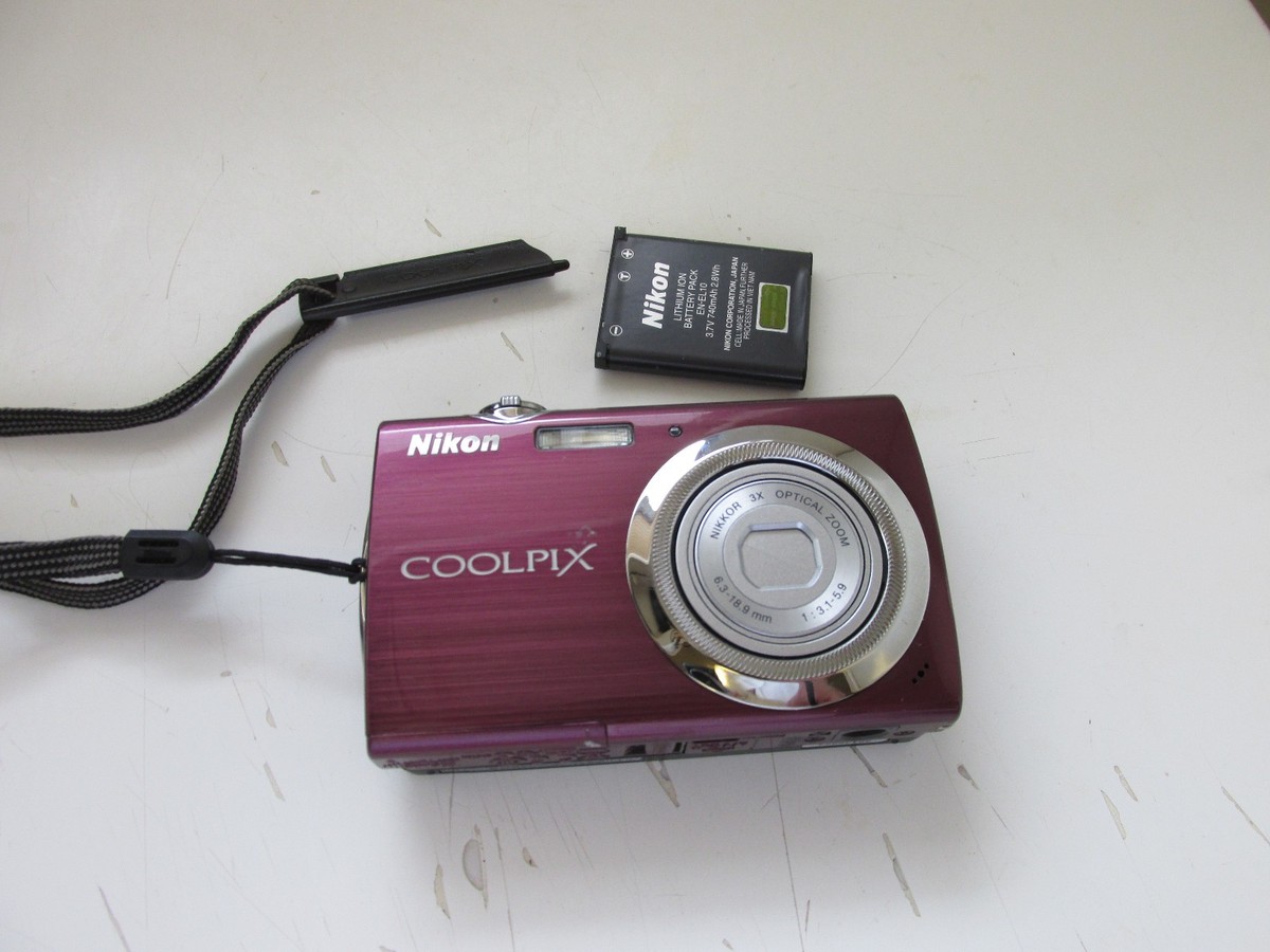 Nikon Coolpix S230 10MP Plum Touchscreen Digital Camera - Tested