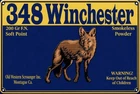 348 Winchester Coyote Advertising  Vintage Style Metal Sign