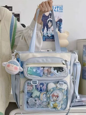 Japanese Transparent Ita Bag Handbag Women Anime Portable Large Capacity.