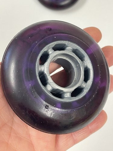 Vintage Hyper SuperLite 76mm 78A Inline Skate Purple Wheels Set of 8 - NOS - Bild 8 von 10