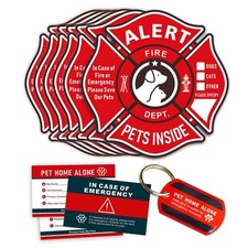 Pet Alert Stickers Static Cling Window Decals 5 5 inches, Multicolor