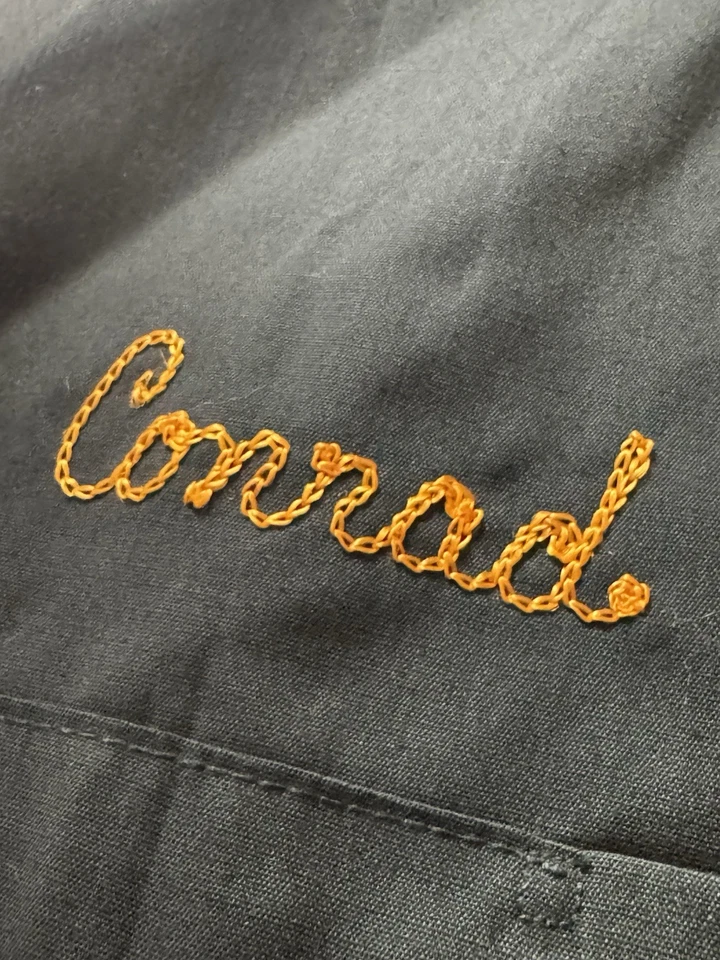 Camisa masculina de manga comprida vintage John Deer verde Unitog colarinho grande - Imagem 4 de 4