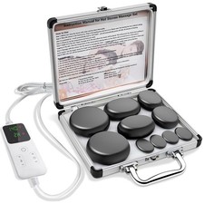 AICNLY 10 Pcs Basalt Hot Stones Massage Set with Temperature Adjustment  Hot...