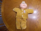Vtg 1982 Cabbage Patch Doll Xavier Roberts Blonde 1983 Corduroy Yellow Outfit