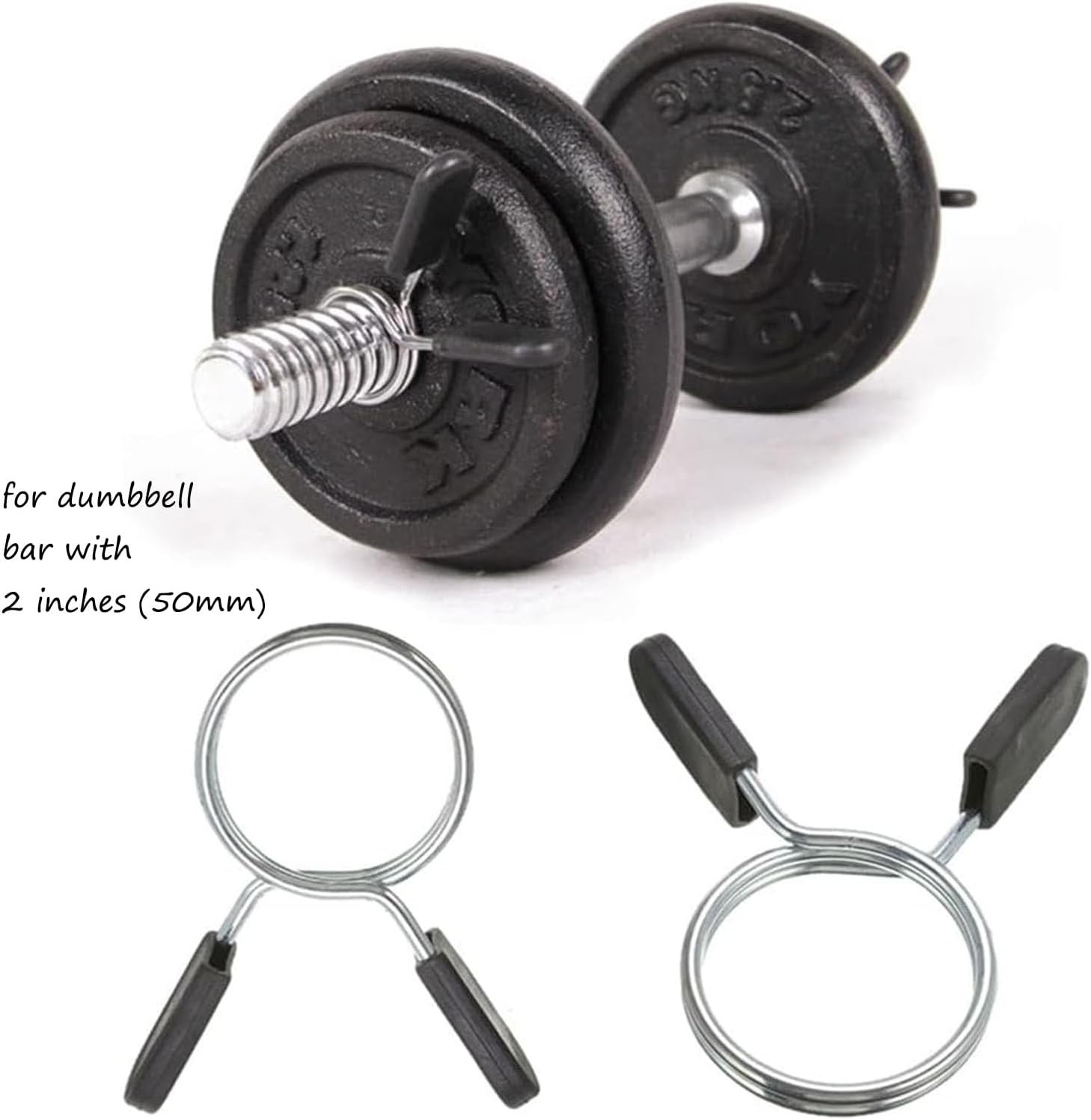 Barbell Spring Clip Dumbbell Circlip Collars Olympic Barbell Weight Bars Weightl