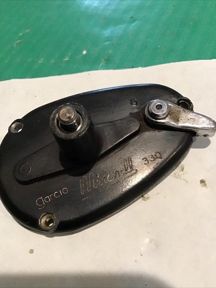 De colección GARCIA MITCHELL 330 PLACA LATERAL Y TORNILLOS pieza de carrete giratorio Foto 2 de 4