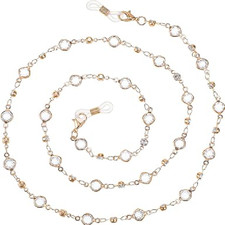 Beaded Eyeglass Chains for Women Crystal Necklace Eyewear Strap Stylish Eye G...