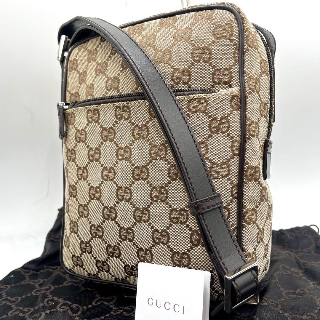 Gucci GG Monogram Shoulder Bag Crossbody Pre-Owned Luxury
